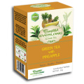 Pinapple aromatizado chá verde pirâmide chá saco superior mistura orgânica e compatível com a UE (ftb1504)